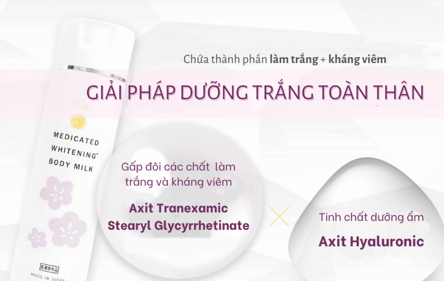 Sữa dưỡng trắng da cơ thể MEDICATED WHITENING BODY MILK